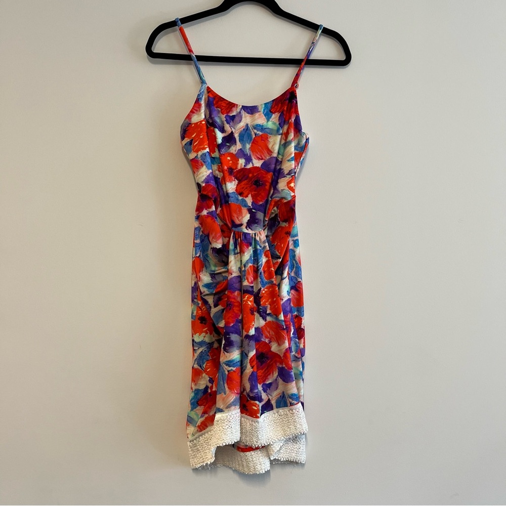 PatBO Floral Mini Tassel Dress